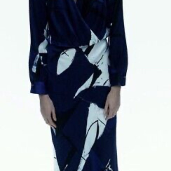 NWT Zara Abstract Printed Dress Sz. L - Picture 4 of 6